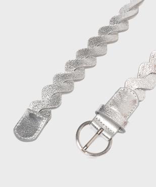 Ceinture tressée en matière métallisée fille vue2 - GEMO (JUNIOR) - GEMO