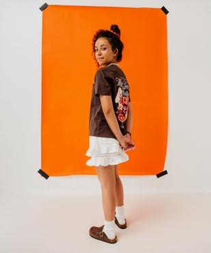 Short à volants en coton avec taille élastique fille vue5 - GEMO (JUNIOR) - GEMO