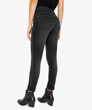 Jean femme coupe slim avec bande métallisée sur le côté vue3 - GEMO(FEMME PAP) - GEMO