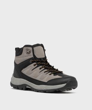 Chaussures de randonnée montantes à semelle crantée homme vue2 - 5 MILES - GEMO