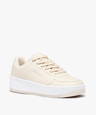 Baskets femme unies style rétro à lacets - Champion vue2 - CHAMPION USA - GEMO