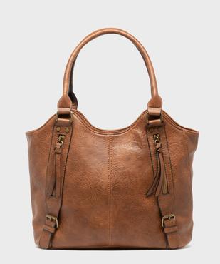 Sac à main avec zips et détails métalliques femme vue1 - GEMO (ACCESS) - GEMO