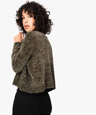 Pull court en maille chenille vue3 - FOLLOW ME - GEMO