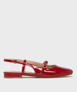 Ballerines vernies slingback à bout carré et brides femme - Follow Me vue1 - FOLLOW ME - GEMO