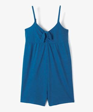 Combishort de plage fille à fines bretelles vue1 - GEMO (JUNIOR) - GEMO