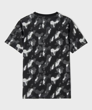 Tee-shirt manches courtes coupe droite en coton imprimé garçon vue4 - GEMO 4G GARCON - GEMO