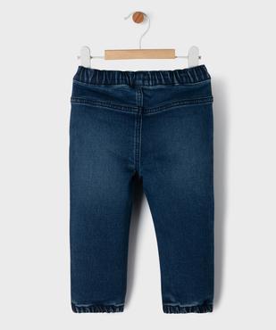 Jean jogger resserré aux chevilles bébé garçon vue3 - GEMO(BEBE DEBT) - GEMO