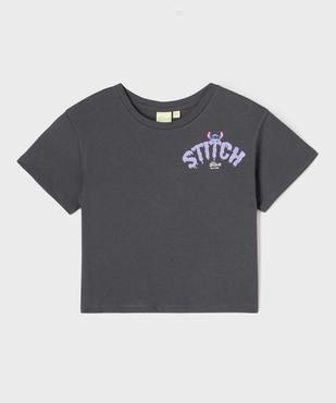 Tee-shirt à motif Stitch coupe courte fille - Disney vue1 - LILO & STITCH - GEMO