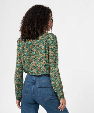Blouse femme imprimée à manches longues retroussables vue3 - GEMO(FEMME PAP) - GEMO