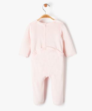 Pyjama bébé en velours avec ouverture pont-dos vue3 - PREMIER PRIX BY GEMO - GEMO