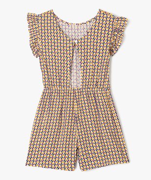 Combishort sans manches à motifs fleuris fille vue3 - GEMO (ENFANT) - GEMO