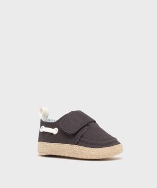 Chaussons de naissance en toile look chaussures bateau bébé vue2 - LITTLE LOVE GEMO FOR GOOD - GEMO