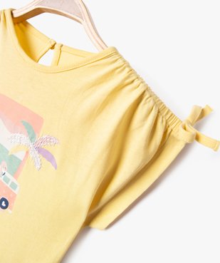 Tee-shirt à manches courtes avec motif en sequins bébé fille vue2 - GEMO 4G BEBE - GEMO