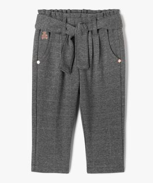 Pantalon en maille aspect flanelle bébé fille - LuluCastagnette vue1 - LULUCASTAGNETTE - GEMO