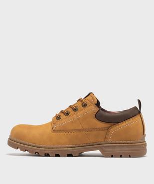 Derbies homme unis à semelle crantée et col rembourré vue10 - CARRERA - GEMO