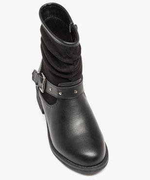Boots fille unies style rock à bride ornée de clous vue5 - GEMO (ENFANT) - GEMO