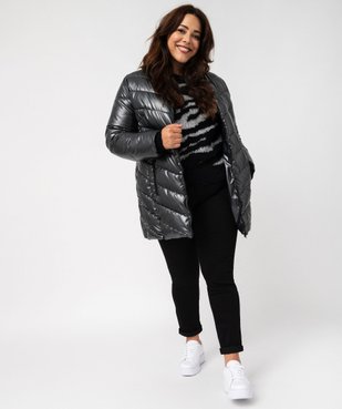 Blouson long matelassé à capuche femme grande taille vue1 - GEMO 4G GT - GEMO