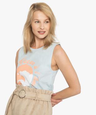 Débardeur femme en coton bio Gemo x Surfrider vue2 - SURFRIDER DTR - GEMO