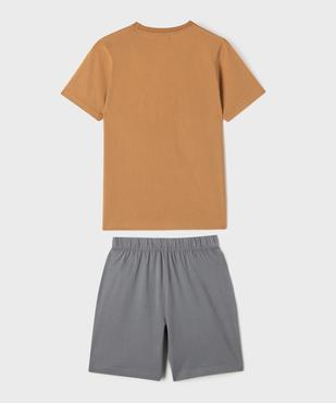 Pyjashort bicolore avec motif vague garçon vue3 - GEMO 4G GARCON - GEMO