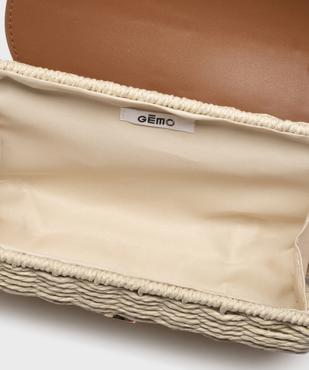 Sac besace compact en paille à bandoulière chaîne femme vue3 - GEMO (ACCESS) - GEMO