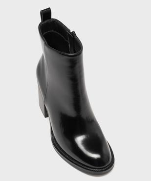 Boots à talon large et bout rond unies femme vue5 - FOLLOW ME - GEMO