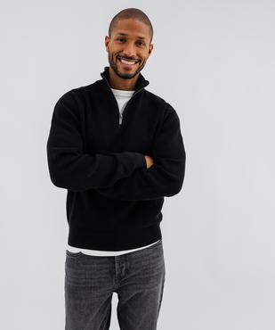 Pull en coton à col camionneur homme vue1 - GEMO (HOMME) - GEMO