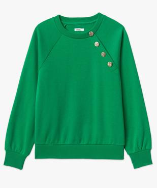 Sweat femme avec manches raglan et boutons fantaisie vue4 - GEMO(FEMME PAP) - GEMO