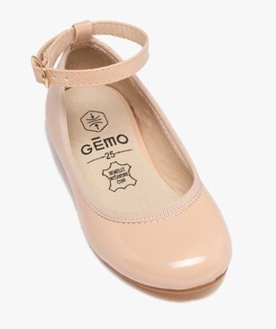 Ballerines fille vernies à talon et bride cheville vue5 - GEMO (ENFANT) - GEMO