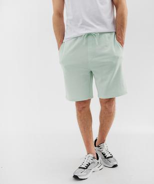 Bermuda en maille French Terry avec taille ajustable homme vue1 - GEMO 4G HOMME - GEMO