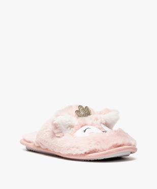 Chaussons femme forme mules en peluche motif animal vue2 - GEMO(HOMWR FEM) - GEMO
