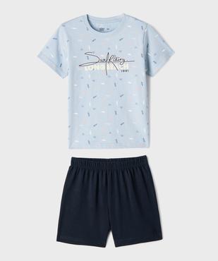 Pyjashort bicolore motif surf garçon vue1 - GEMO 4G GARCON - GEMO