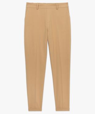 Pantalon femme en toile avec revers cousus vue4 - GEMO(FEMME PAP) - GEMO