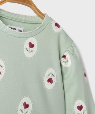 Sweat imprimé à volants bébé fille vue2 - GEMO 4G BEBE - GEMO