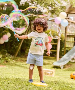 Tee-shirt manches courtes avec motif estival bébé garçon vue1 - GEMO 4G BEBE - GEMO