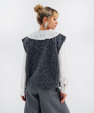 Gilet sans manches coupe oversize femme vue3 - GEMO(FEMME PAP) - GEMO