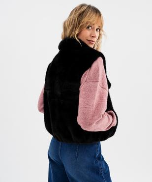 Gilet sans manches en fourrure imitation femme vue3 - GEMO 4G FEMME - GEMO