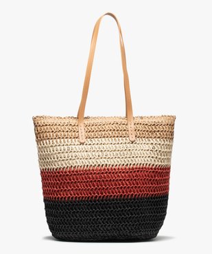 Sac de plage femme en paille multicolore vue1 - GEMO (ACCESS) - GEMO