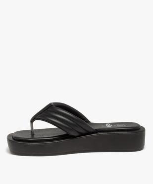 Tongs femme à semelle plateforme et brides rembourrées vue3 - GEMO (CASUAL) - GEMO