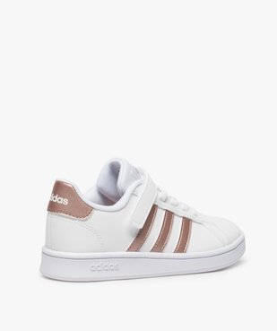 Baskets fille à lacet élastique et scratch - Adidas Grand Court vue4 - ADIDAS - GEMO