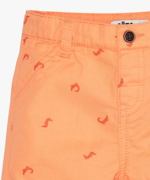 Bermuda bébé garçon en coton à petits motifs all over vue3 - GEMO(BEBE DEBT) - GEMO