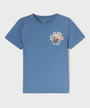 Tee-shirt manches courtes avec motif poitrine et dos garçon vue1 - GEMO 4G GARCON - GEMO