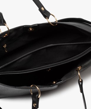 Sac cabas femme multi-matières avec bandoulière amovible vue3 - GEMO (ACCESS) - GEMO