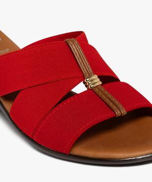 Mules femme à talon compensé et brides unies élastiques vue6 - GEMO(URBAIN) - GEMO