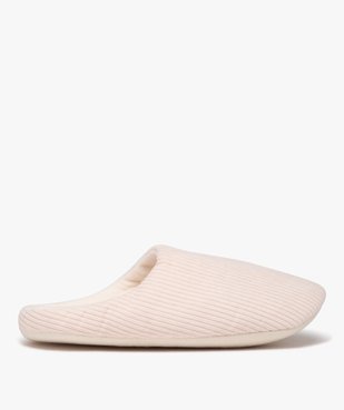Chaussons femme mules en velours côtelé uni vue1 - GEMO(HOMWR FEM) - GEMO