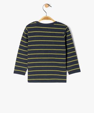 Tee-shirt à manches longues rayé bébé garçon - LuluCastagnette vue4 - LULUCASTAGNETTE - GEMO