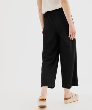 Pantacourt large fluide avec taille ajustable femme vue3 - GEMO 4G FEMME - GEMO