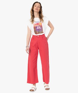 Tee-shirt femme sans manches avec motif sur le buste vue5 - GEMO(FEMME PAP) - GEMO
