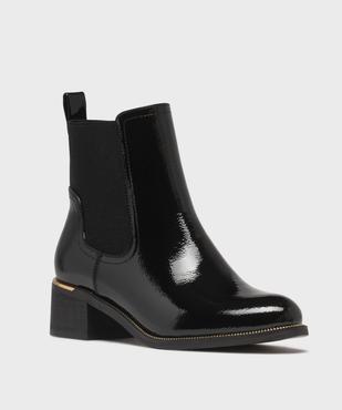 Boots vernis avec élastique sur la tige femme - Valentina Baldano vue2 - VALENTINA BALDA - GEMO