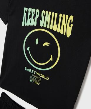 Pyjashort en coton imprimé garçon - Smiley World vue2 - SMILEY WORLD - GEMO