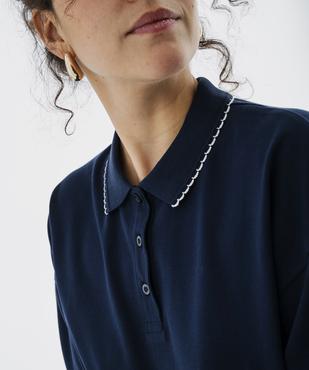 Polo manches courtes coupe large feme vue2 - GEMO 4G FEMME - GEMO